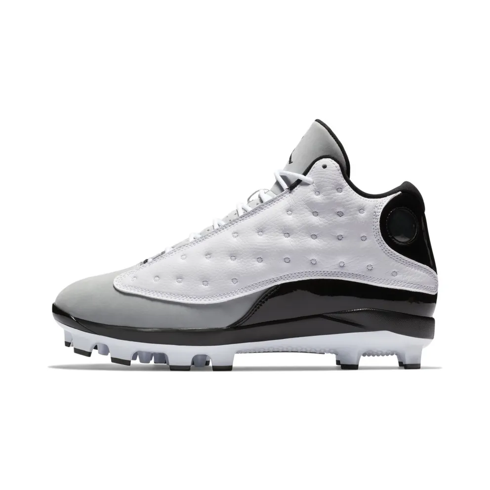 Jordan 13 Retro MCS Cleat Barons White/Black-Wolf Grey-Black (AJ8016-120)