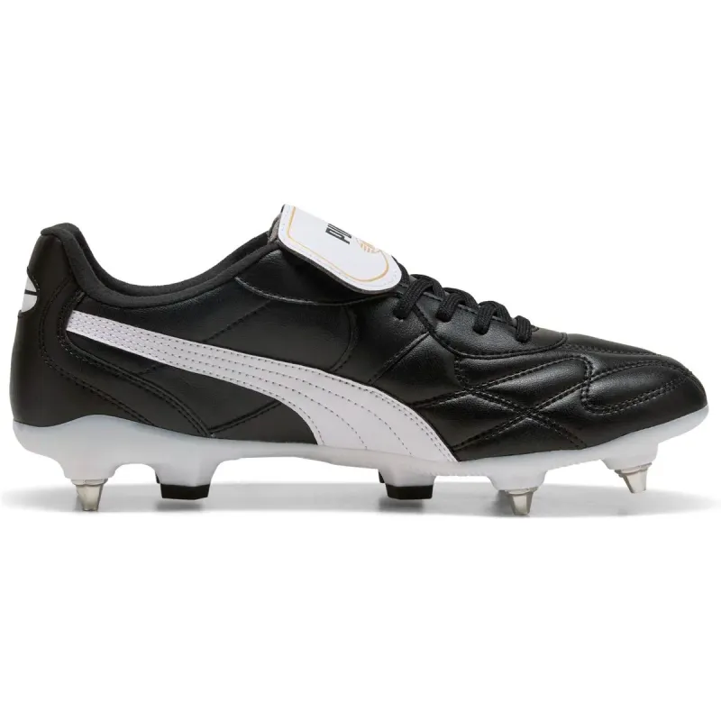 Puma King Top MxSG Stollen-Fußballschuhe 01 – PUMA black/PUMA white/PUMA gold 44.5 für Herren, schwarz, Größe 42 EU (108471)
