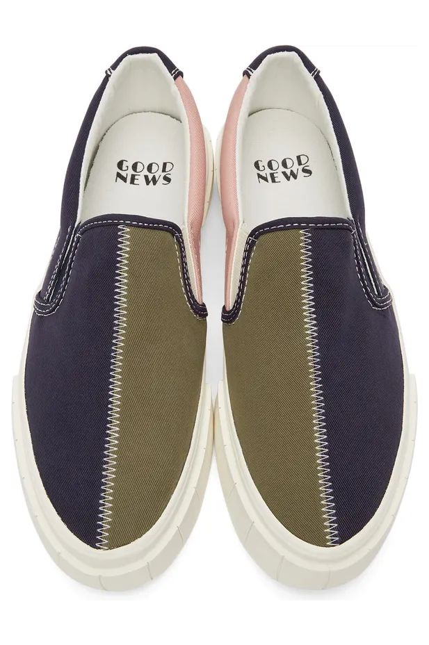 Good News Navy & Green Yess Slip-On NAVY / GREEN / PINK (GNYESS030-M) (5)
