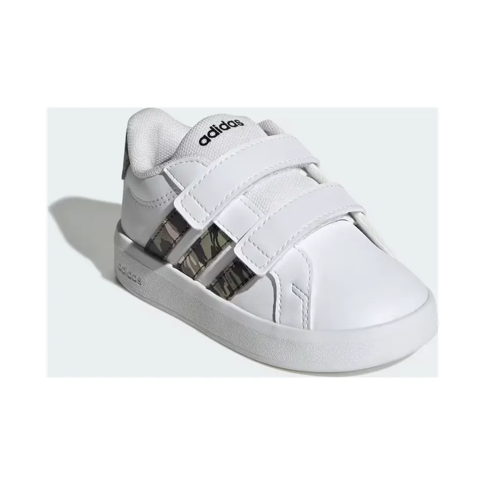 adidas Grand Court 3.0 Shoes Infants “Cloud White / Tent Green / Core Black” (KJ0858)
