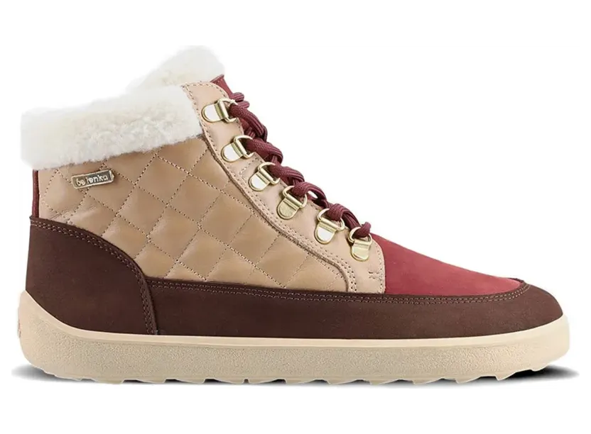 Be Lenka Olivia Sneakers mit gestepptem Shearling-Besatz – Rot (44KU9Q25DN)