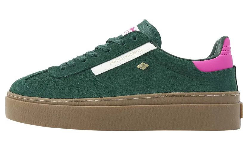 british knights sneaker Donkergroen / Fuchsia / Wit (B56-3719-02)