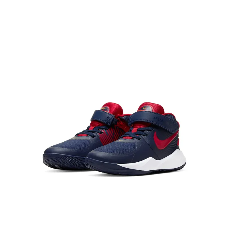 Nike Team Hustle D 9 FlyEase Midnight Navy (PS) Midnight Navy/White/Saffron Quartz (BV2951-400)