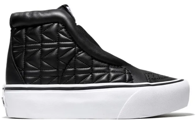 Vans Sk8-Hi Laceless Platform Karl Lagerfeld Quilt Black Black/White (VN0A3DQ7OEL)