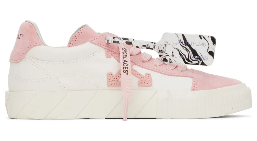 Off-White White & Pink Vulcanized Sneakers (OWIA178F21FAB0030130)