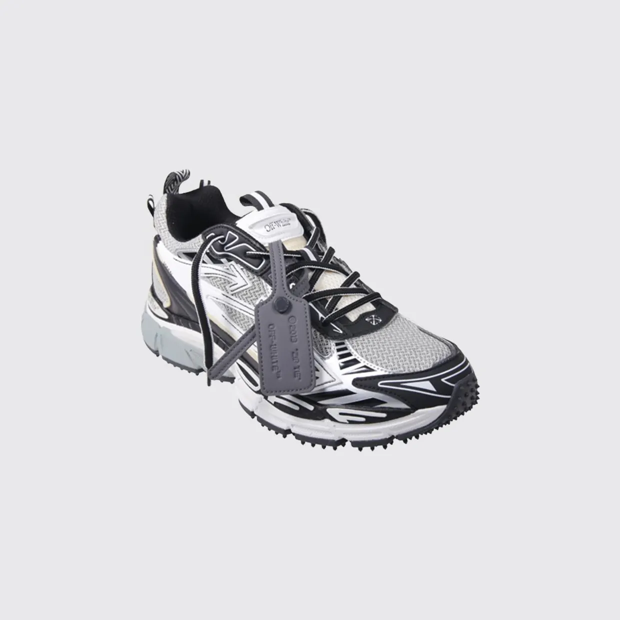 Off-White Bicolour Be Right Back Mesh Trainers with a Notched Sole Grey (M295C9F0010510)
