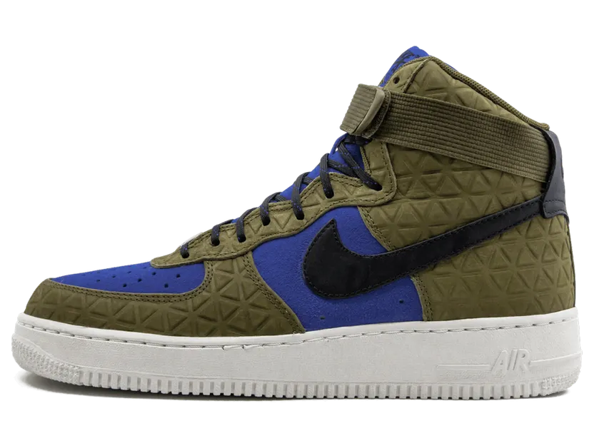 Nike Air Force 1 Hi Premium Suede Olive Flak/Black-Midnight Turquoise (W)
