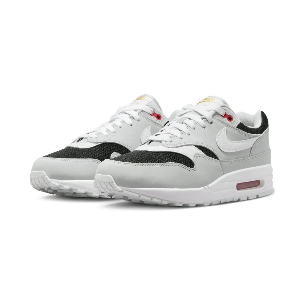 Nike Air Max 1 Premium Pure Platinum/Black/Sport Red/White (FD9081-001)