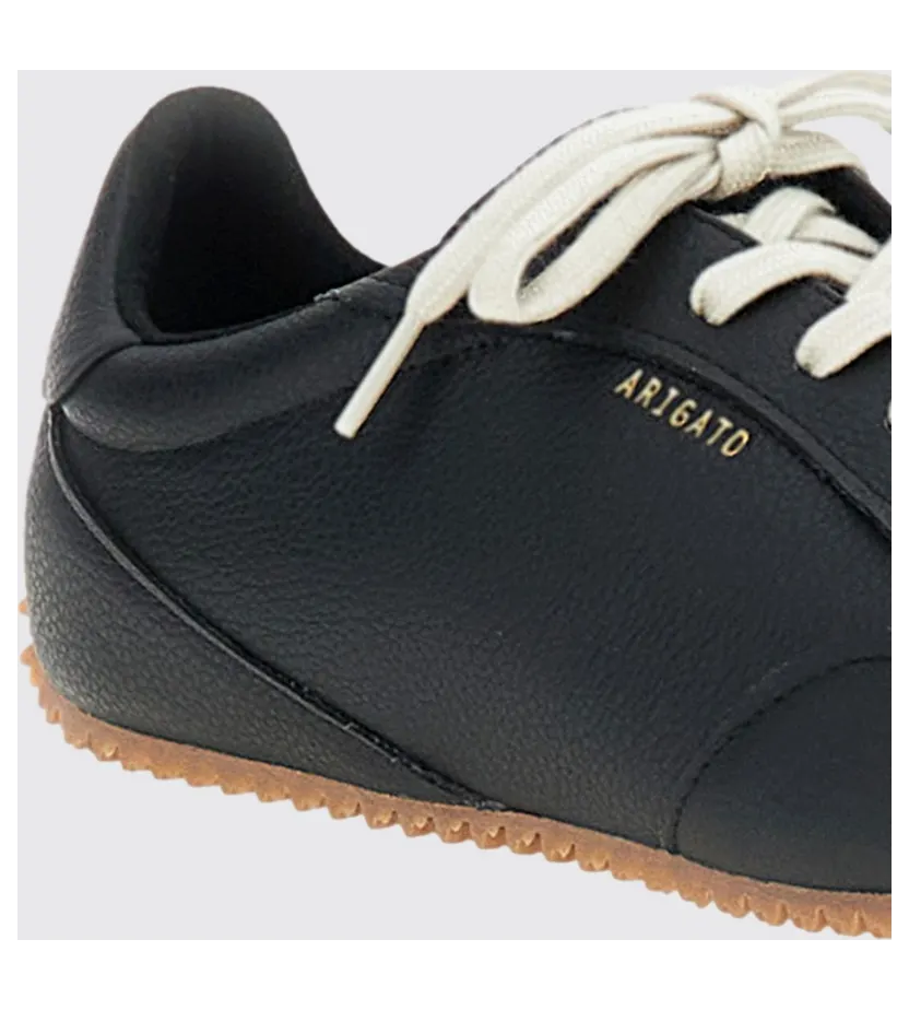 Axel Arigato Daze Runner Grained Leather Sneakers with Laminated Logo Black (F4031001) (3)