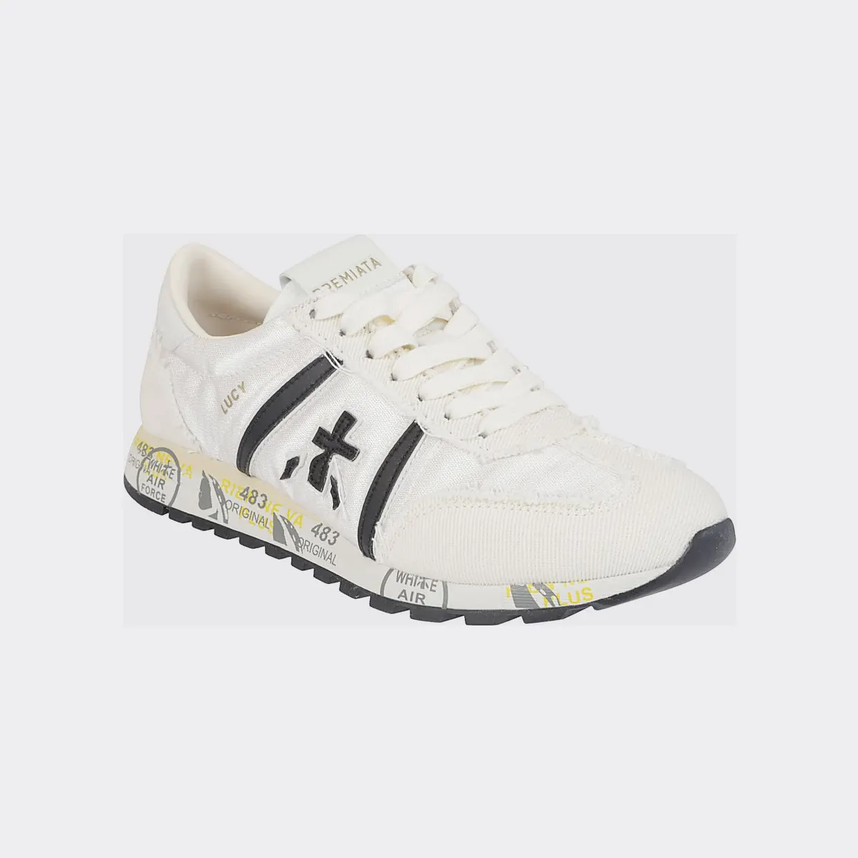 Premiata Lucy Cotton Twill and Nylon Sneakers White (LUCY8139)