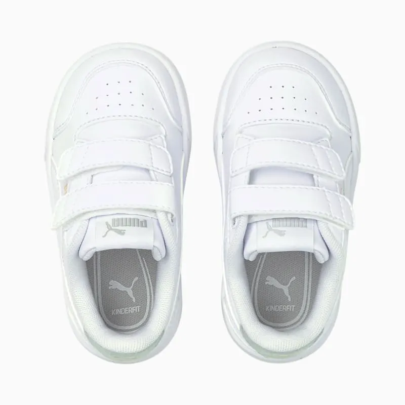 PUMA Shuffle V Babies’ White/Gray Violet/Gold (375690-01)