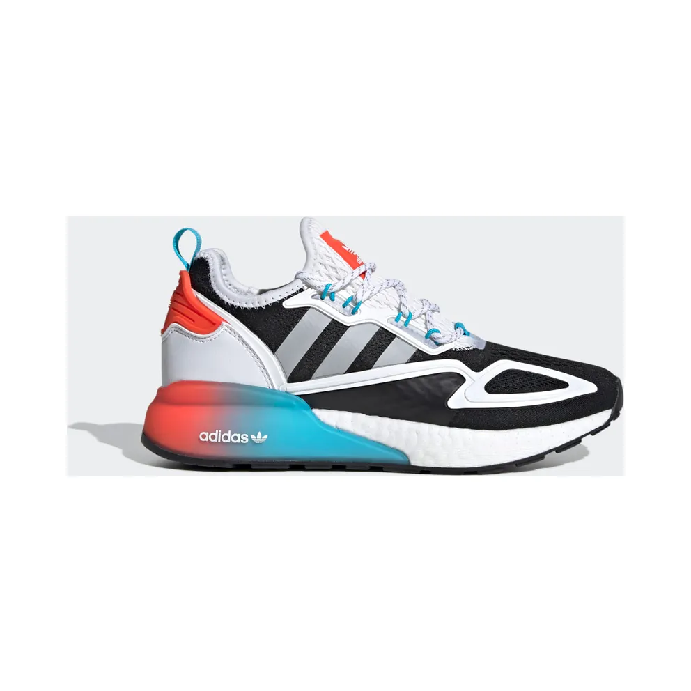 adidas ZX 2K Boost Schuh Core Black / Grey Two / Signal Cyan (FY2012)