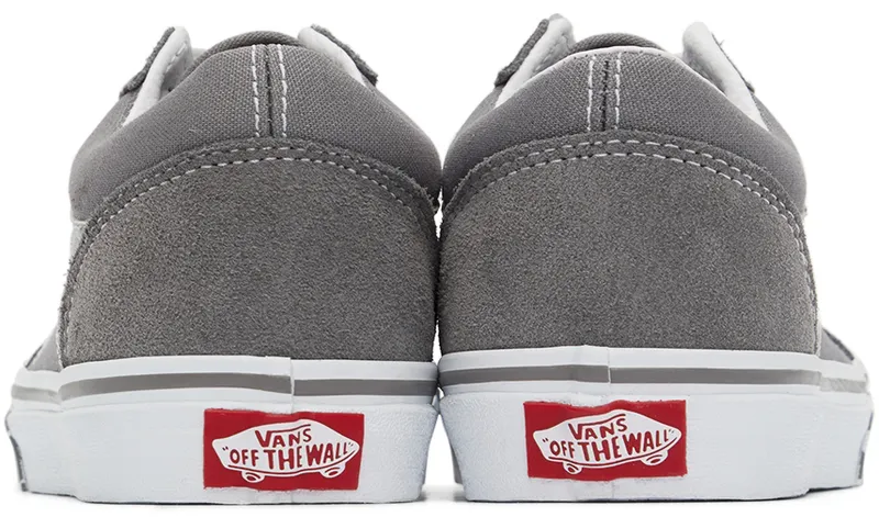 Vans Kids Grey Checkerboard Old Skool Little Kids (VN0A7Q5FAC11)