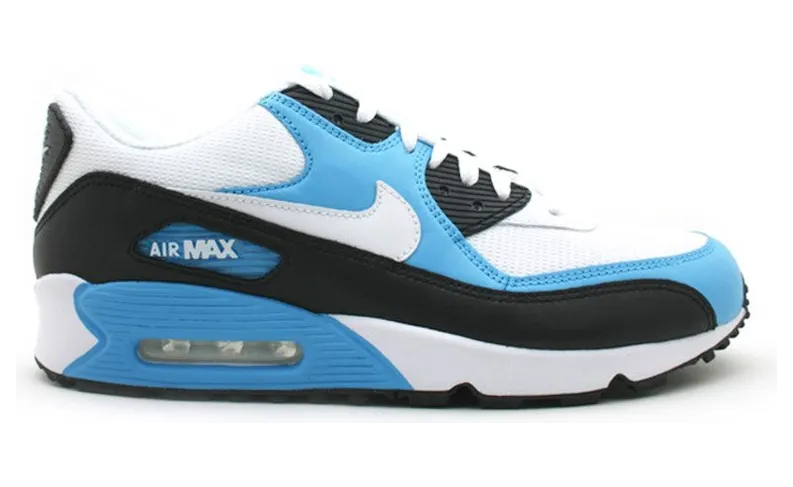 Nike Air Max 90 Leather White Vivid Blue (302519-116)