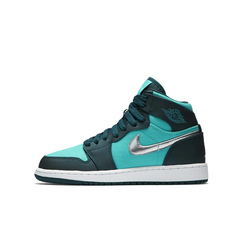 Jordan 1 Retro High Hyper Jade Metallic Silver (GS) Hyper Jade/Metallic Silver-Midnight Turquoise-White (332148-318)