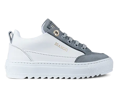 Mason Garments Tia Nubuck/Leather White/Cement Weiß (B-FW20-19B)