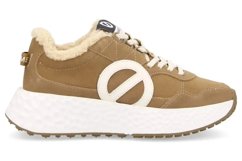 No Name – Beige en witte sneakers voor vrouwen – Dames – Schoenen – Beige (NNVE-SC04-NU)