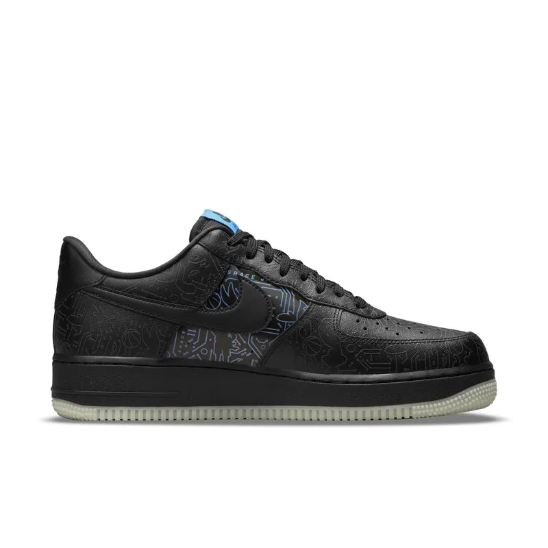 Nike Air Force 1 Low Computer Chip Space Jam (GS) – “Black / Electric Blue” (DH5354-001)