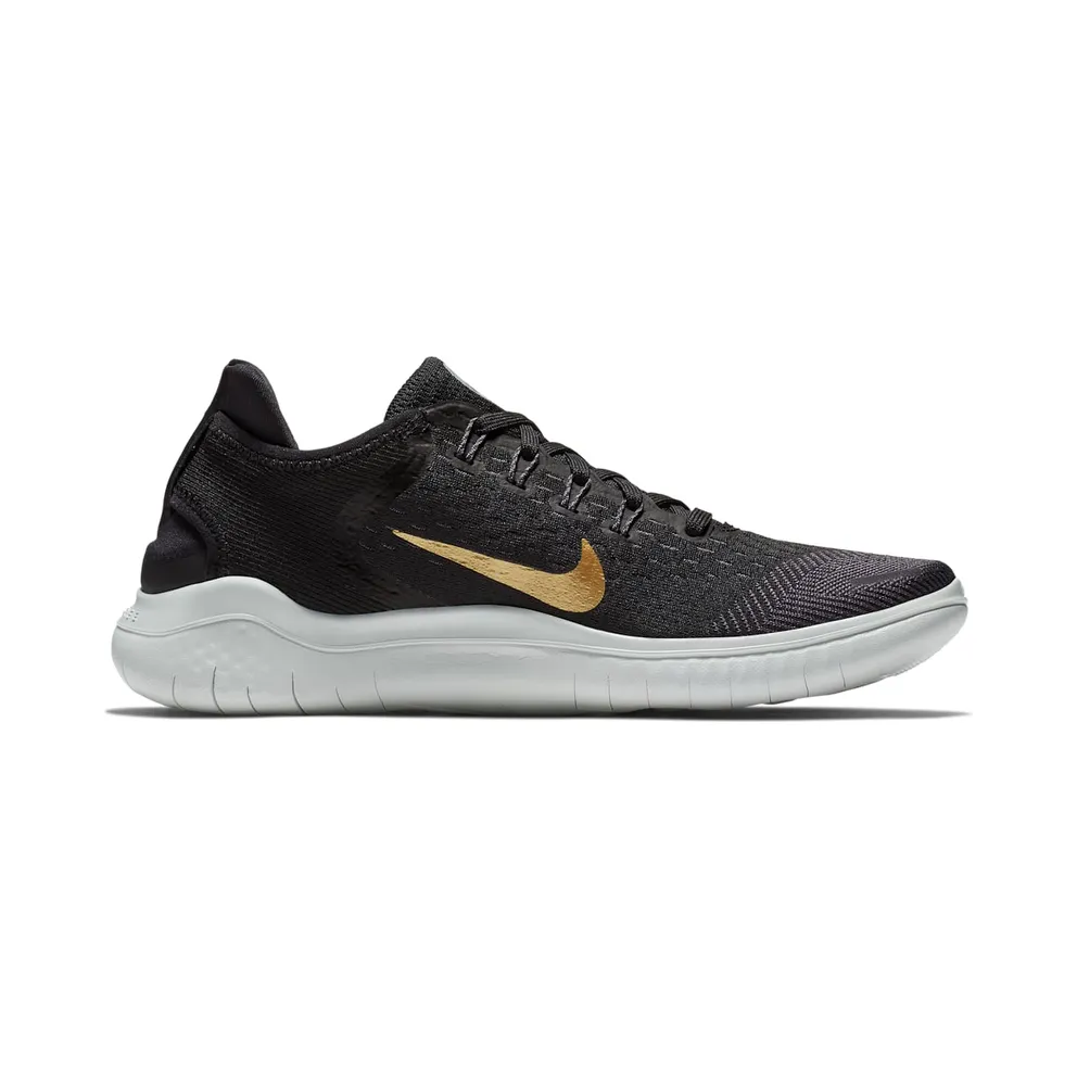 Nike Free RN 2018 Black Metallic Gold Vast Grey (W) Black/Metallic Gold Vast Grey (942837-008)