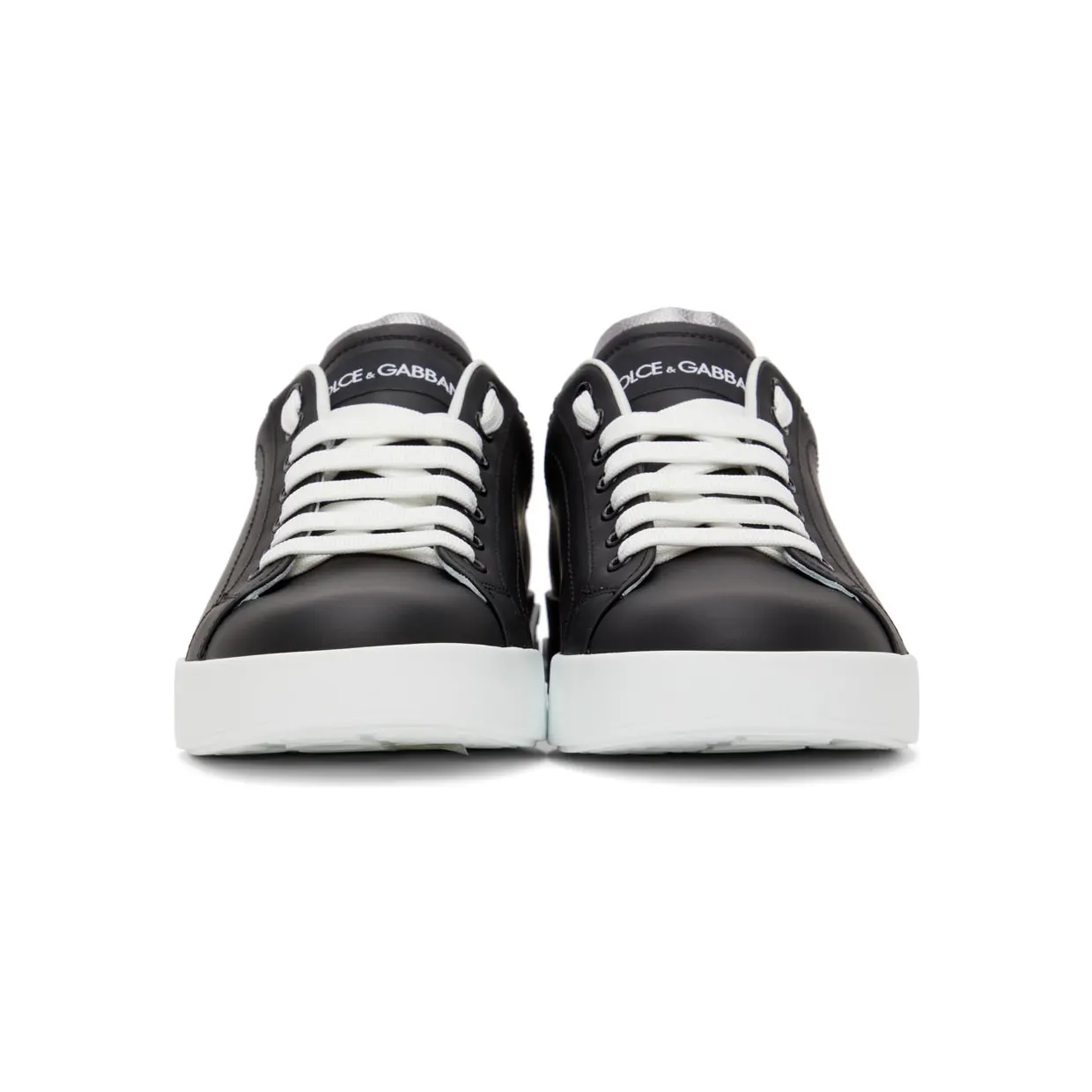 Dolce & Gabbana Black & White Portofino Sneakers (CS1760 AH527) (2)