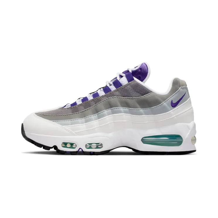 Nike Air Max 95 Grape “White / Emerald Green / Wolf Grey / Court Purple” (HJ5996-100)