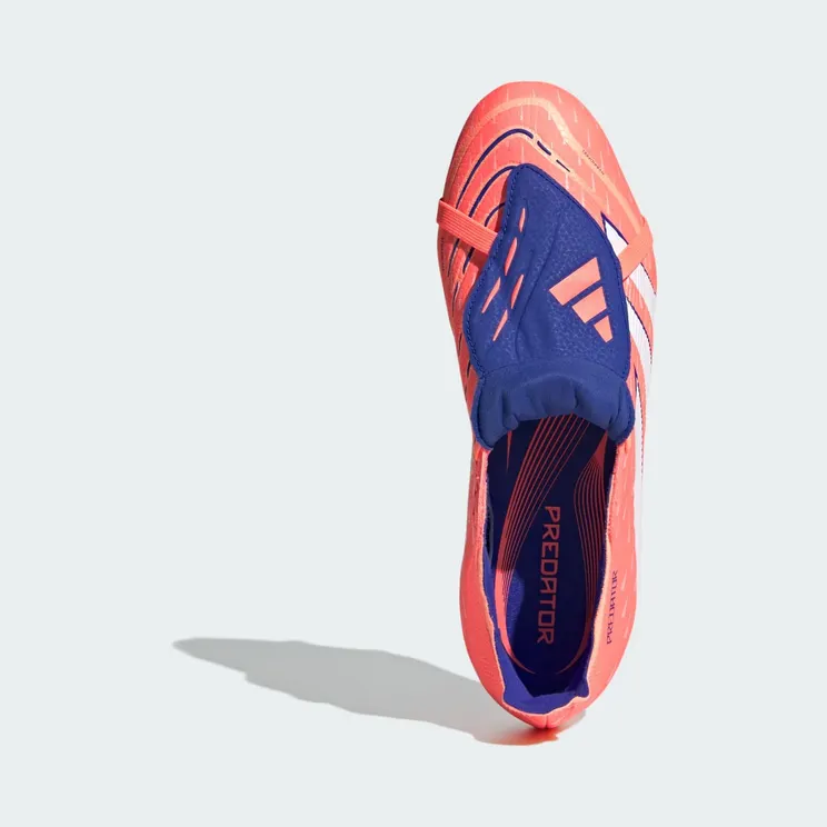 Adidas Predator League Fold-Over Tongue FG/MG “Signal Coral / Cloud White / Beam Orange” (JI1112)