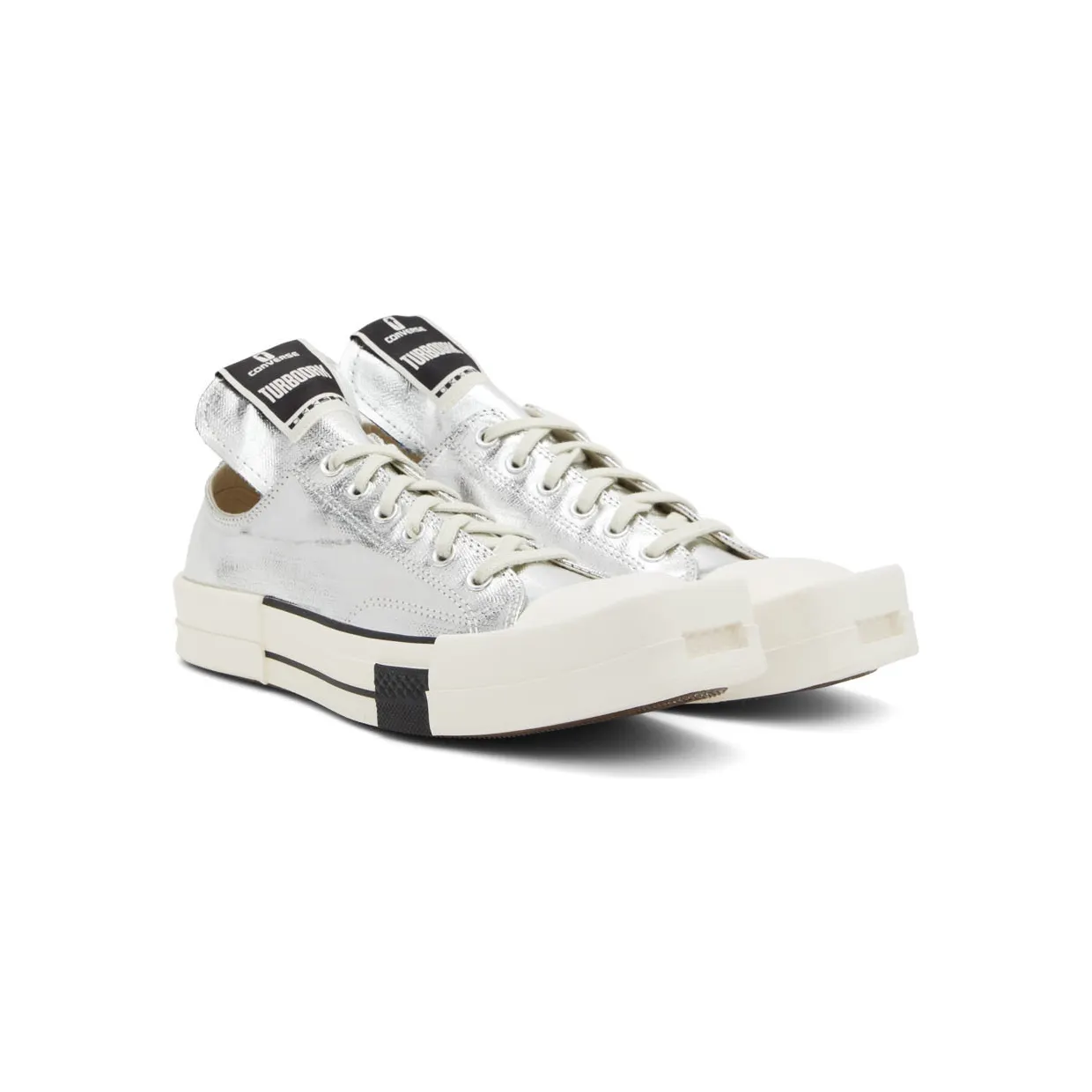 Rick Owens Drkshdw Silver Converse Edition Turbodrk Chuck 70 Low Sneakers (DC01BX292 A01R0) (4)