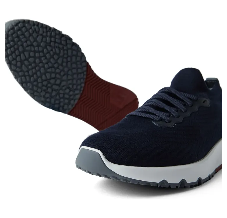 Brunello Cucinelli Lace-up Knitted “Blue” (MZUPMBO252 CP307) (4)