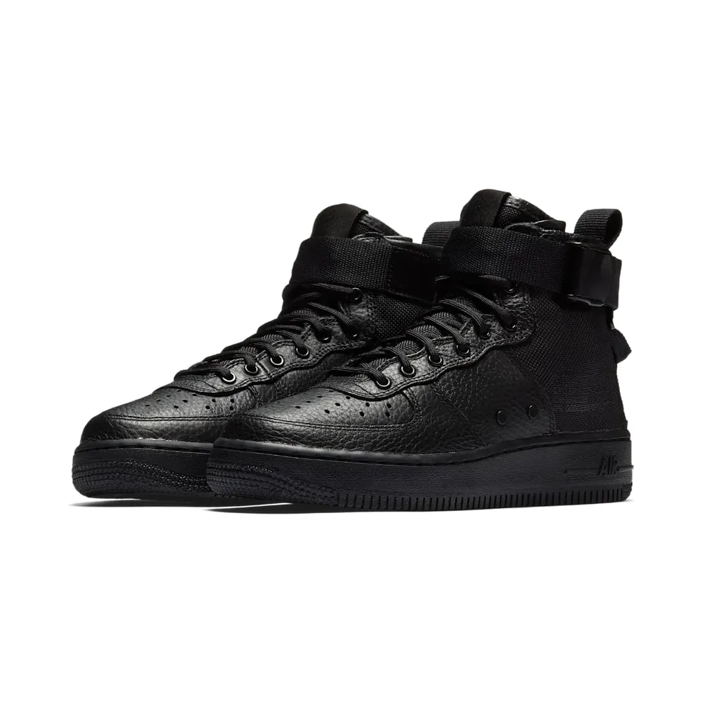 Nike SF Air Force 1 Mid Triple Black (GS) Black/Black-Black (AJ0424-003)
