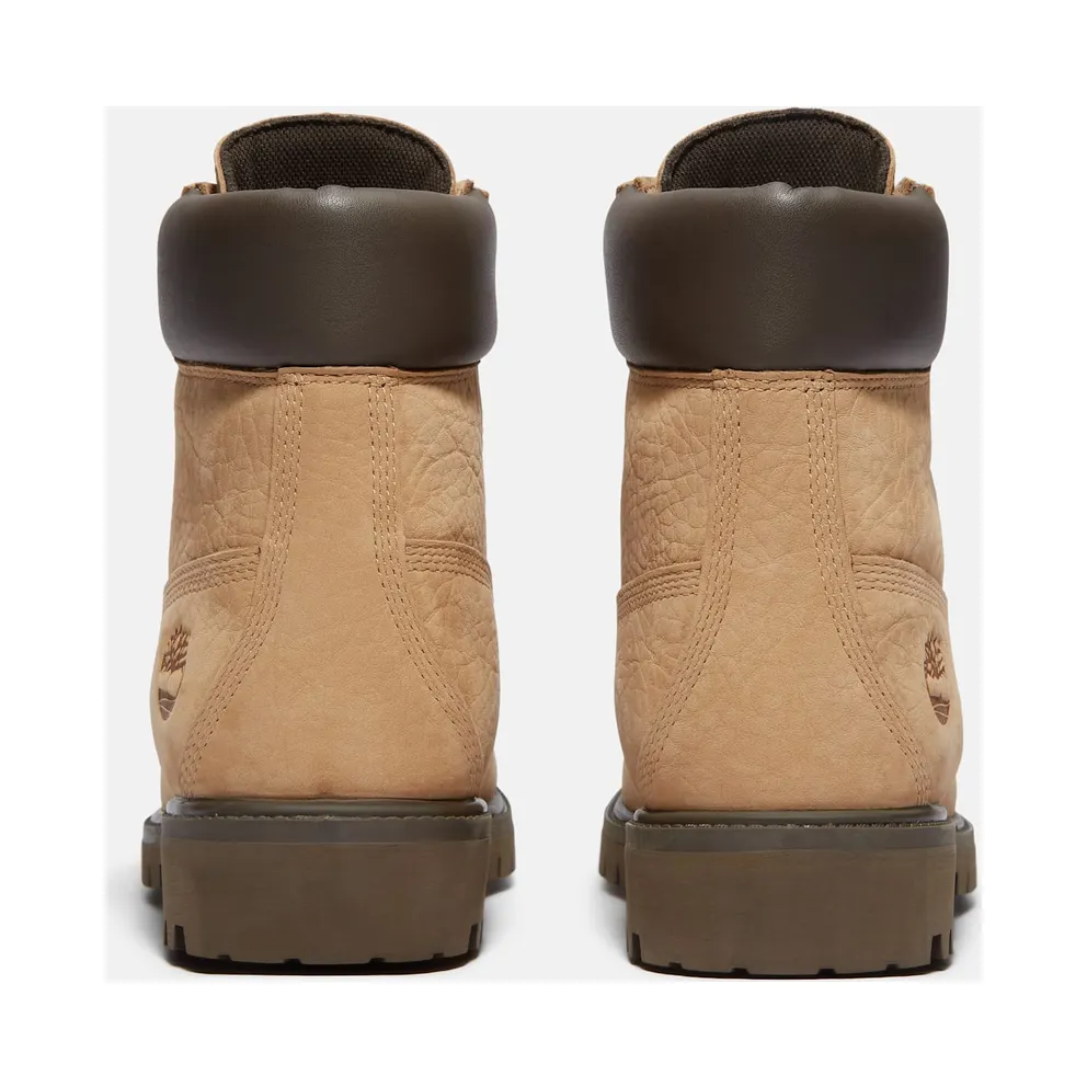 Timberland 6″ Premium Waterproof Boot Beige Nubuck Dark Brown (TB0A6G1R-AFH)