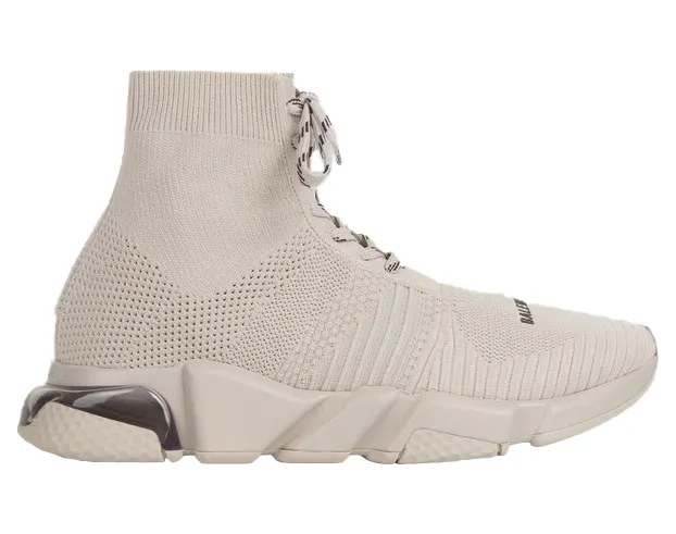 Balenciaga Speed Lace Up Clear Sole Sand
