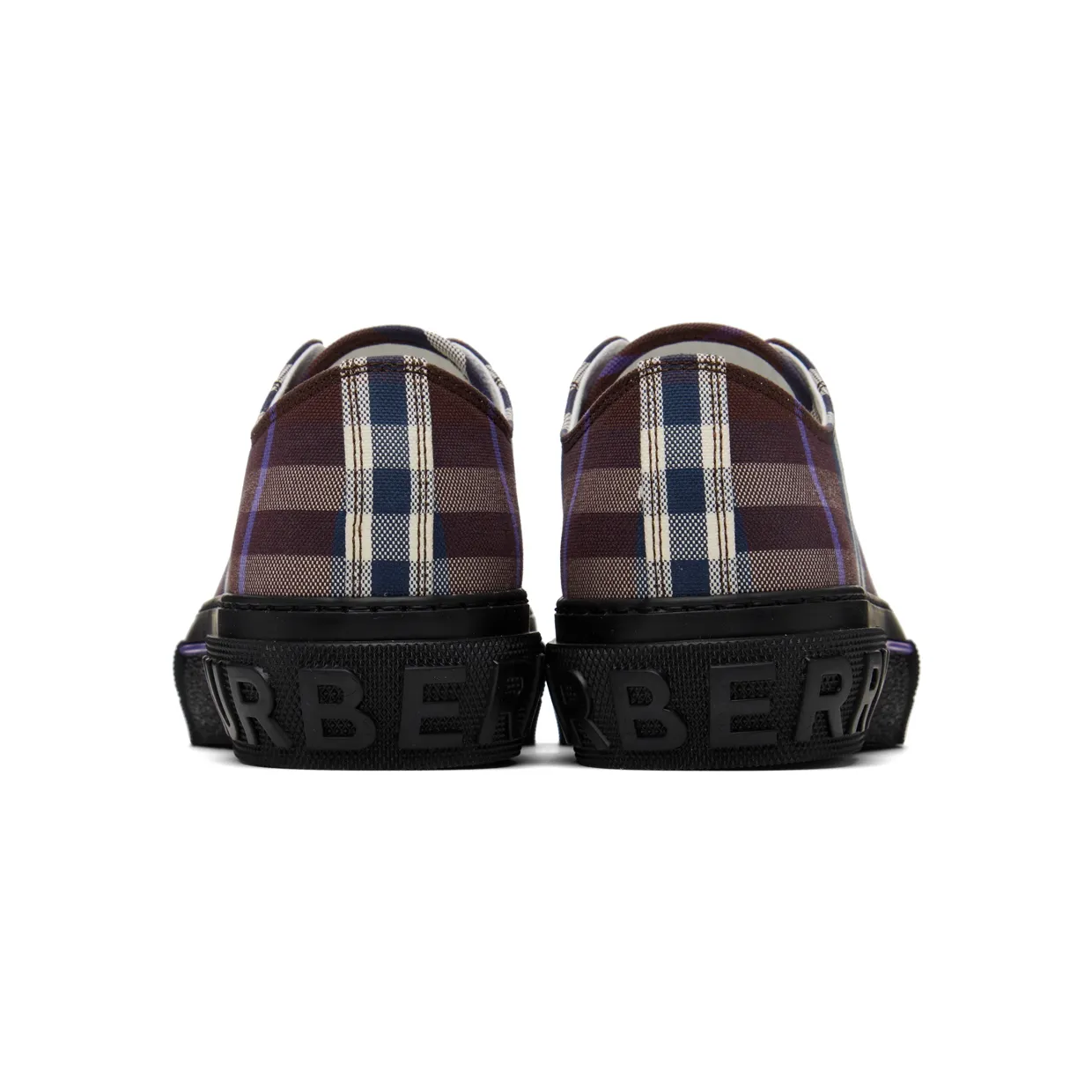 Burberry Burgundy Check Sneakers (8055644) (2)