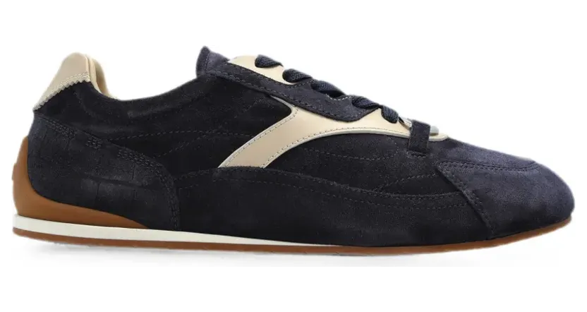 Ferragamo Gancini Sneakers mit Wildledereinsätzen – Blau (030778)