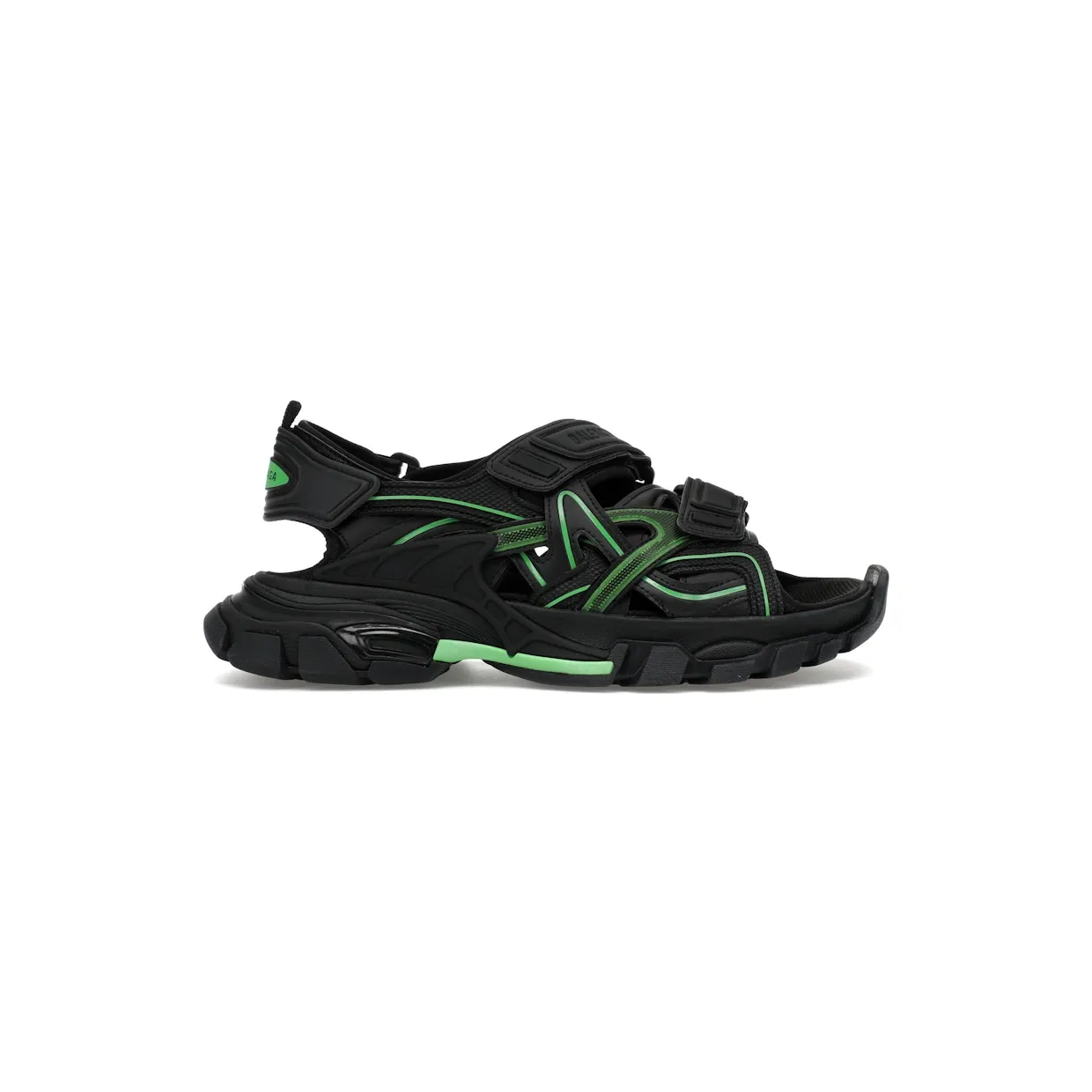 Balenciaga Track Sandal Black/Fluo Green