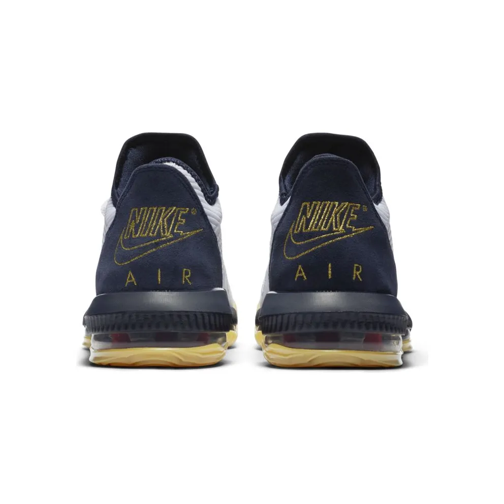 Nike LeBron 16 Low Olympic White/Metallic Gold-Midnight Navy-University Red (CI2668-101)