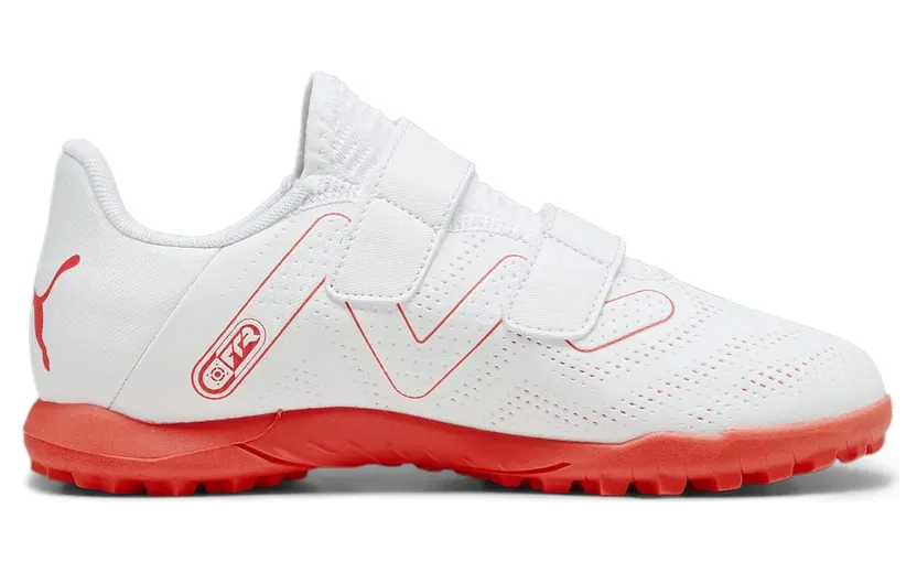Puma FUTURE PLAY TT V Jr PUMA WHITE-FIRE ORCHID für Kinder, weiß, Größe 29 EU / 11 Kids UK (107394)
