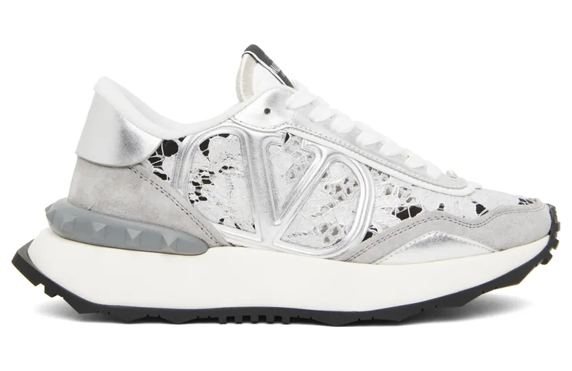 Valentino Garavani Silver Lacerunner Sneakers (XW2S0DY9FAK)