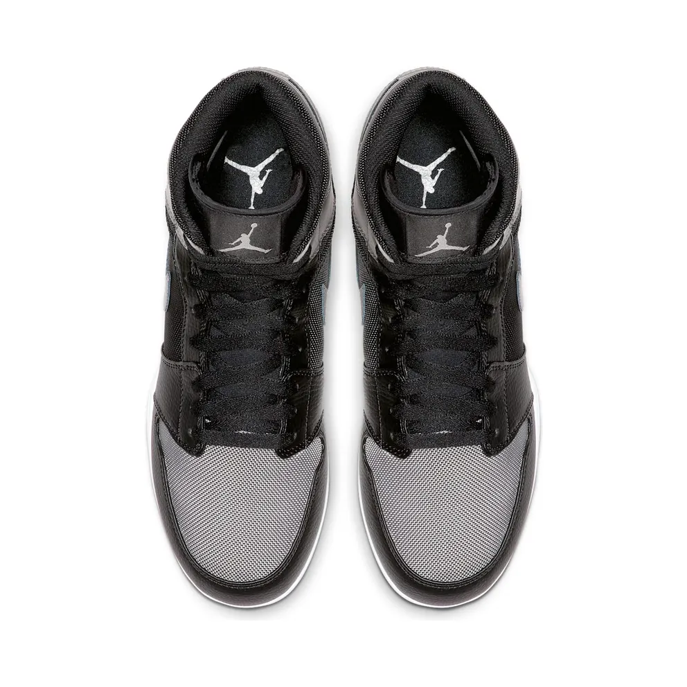 Jordan 1 TD Mid Shadow Black/Soft Grey-White-Soft Grey (AR5604-002)