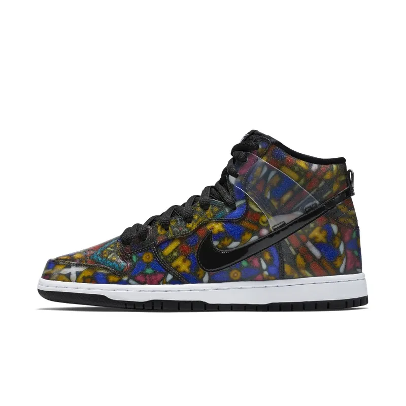 Nike Dunk SB High Cncpts “Stained Glass” Gym Red/Black-White (313171-606)
