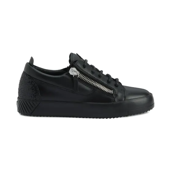 Giuseppe Zanotti Gail low-top met glitters en ritsdetail “Black” (RW50018H01)