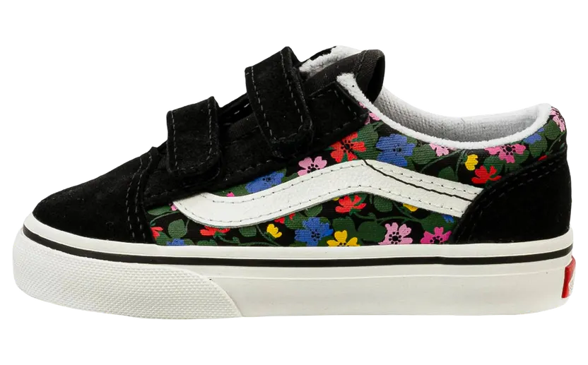 Vans Old Skool V Fun Floral TD “Black / Multicolor” (VN0A4VJJBA2)