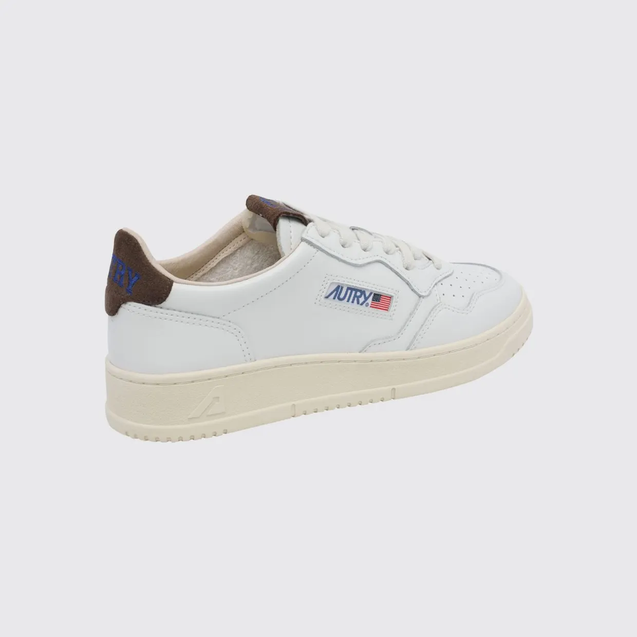 Autry Medalist Low Top Trainers in Bicolour Leather and Suede White 1 (AULMHJ03) (2)