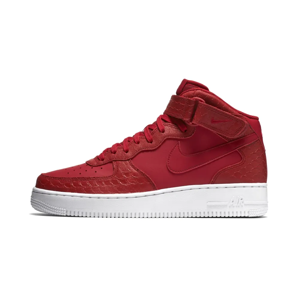 Nike Air Force 1 Mid Red Python Gym Red/White (804609-601)