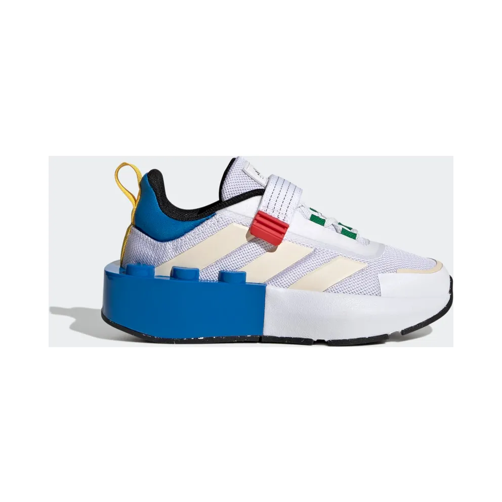 adidas x LEGO® Tech RNR Lifestyle Elastic Lace and Top Strap Schuh Cloud White / Wonder White / Shock Blue (HP5878)