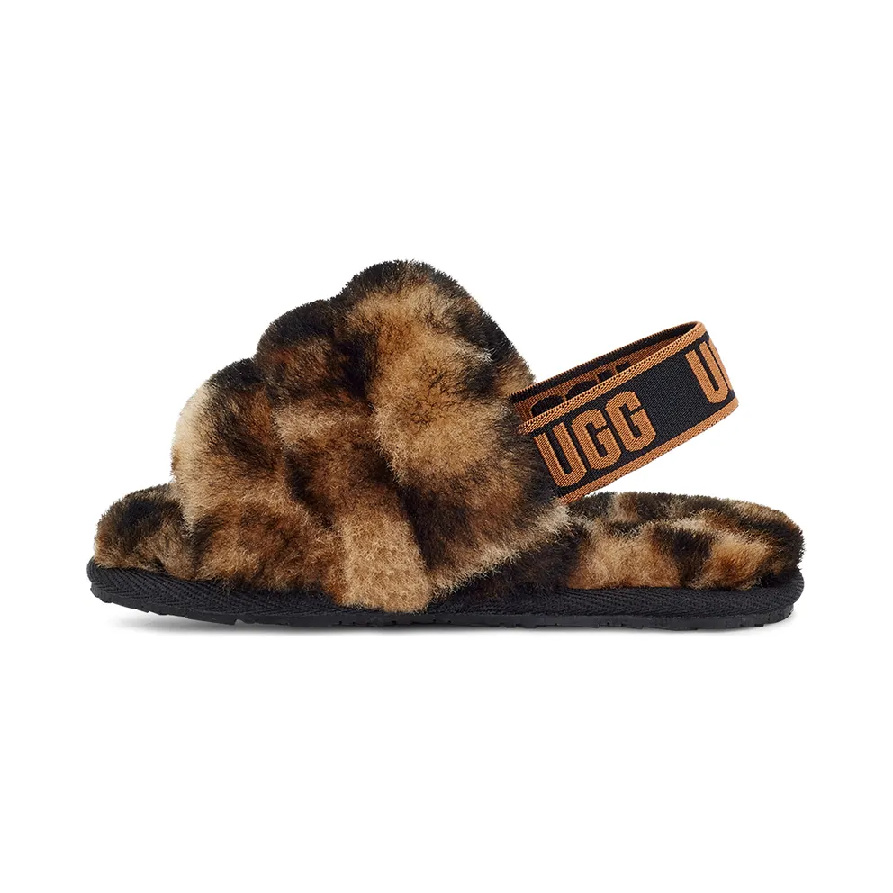 Ugg Fluff Yeah Slide TD “Panther Print” (1123641T)