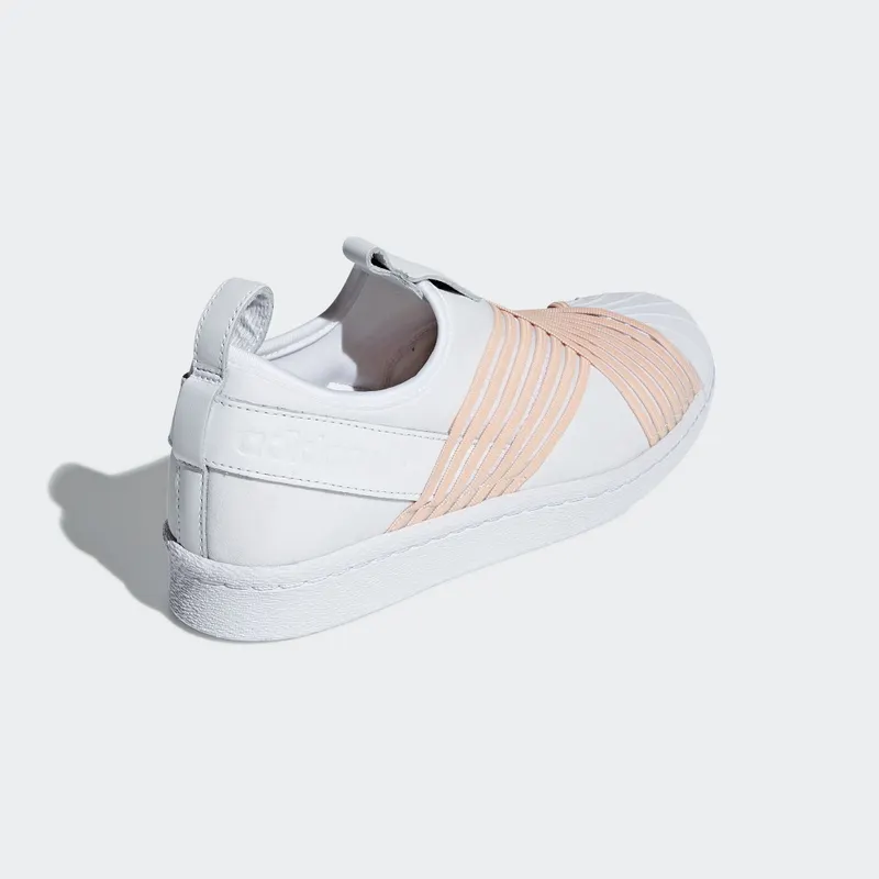 adidas Superstar Slip on White Orange (W) Footwear White/Clear Orange (D96704)