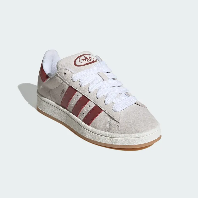 Adidas Campus 00s Crystal White / Core White / Preloved Ruby (JQ7783)