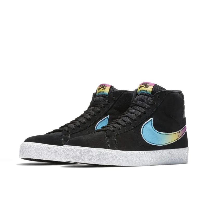 Nike SB Blazer Zoom Mid Lance Mountain 70s Black Black/Multi-Color-White (AH6158-090)