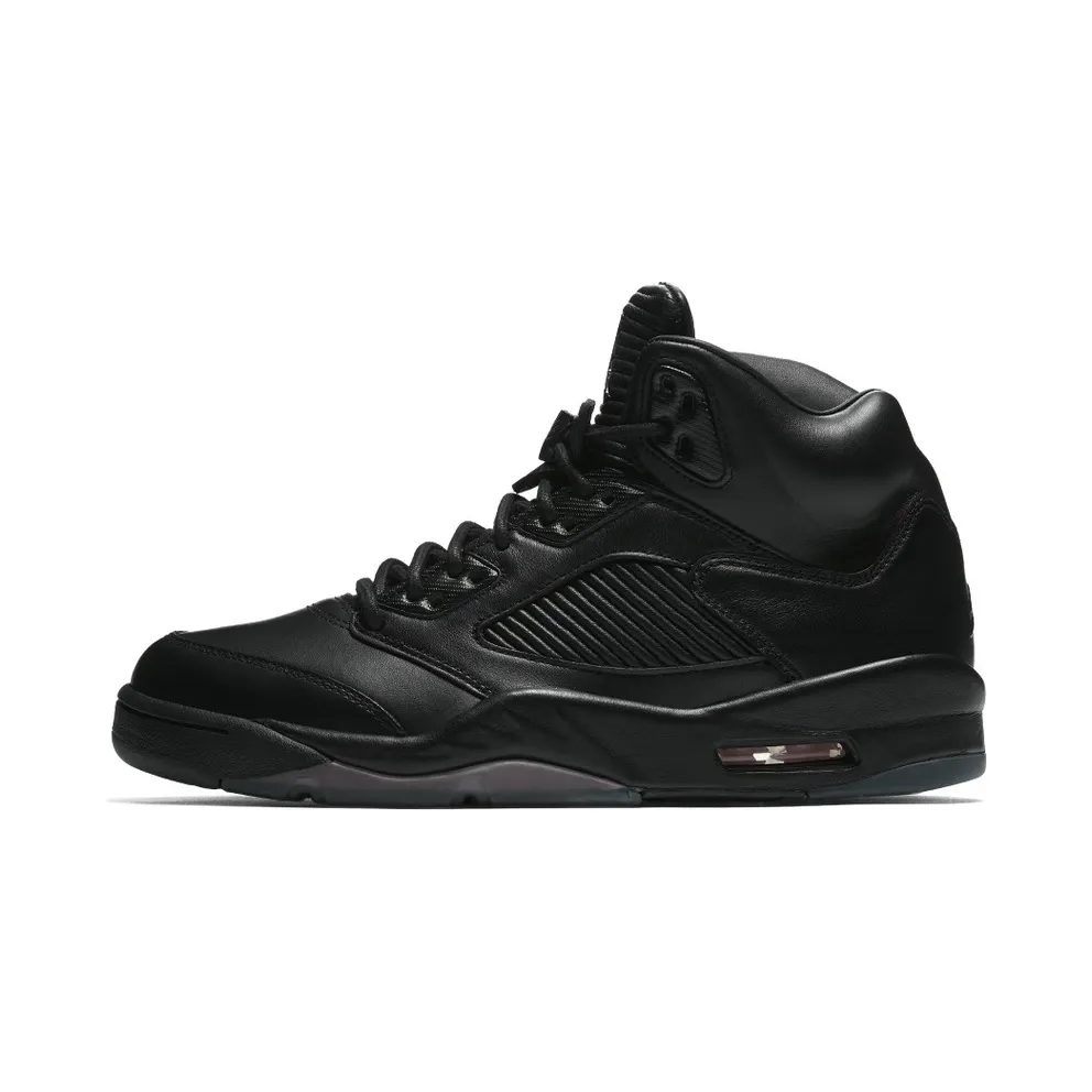 Jordan 5 Retro Premium Triple Black Black/Black-Black (881432-010)