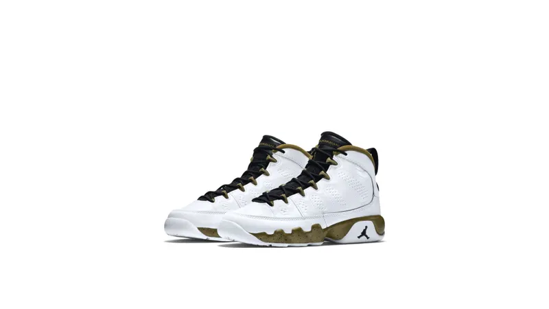 Jordan 9 Retro Statue (GS) White/Black-Militia Green (302359-109)